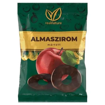 Almaszirom, 50 g, REAL NATURE, csokoládéba mártott