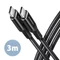 AXAGON BUCM-CM30AB HQ USB-C <> USB-C Cable 3m Black