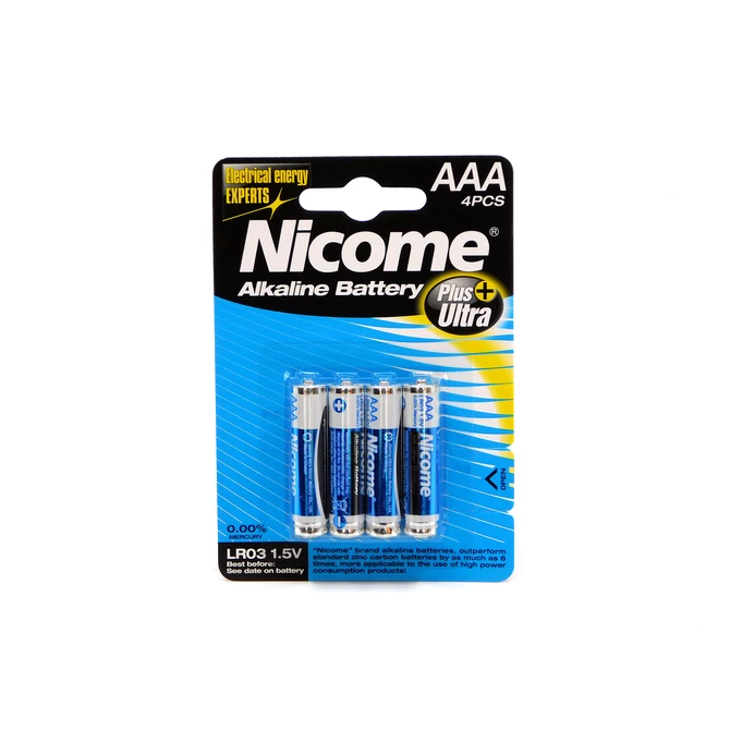 Nicome AAA LR03 1,5V 4db Alkáli ceruzaelem