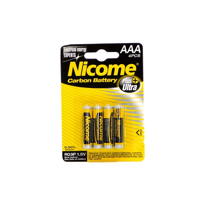 Nicome AAA R03P 1,5V 4db Carbon ceruzaelem