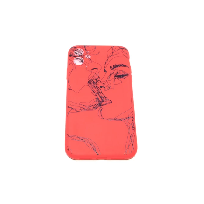 iPhone 11 piros mintás tok