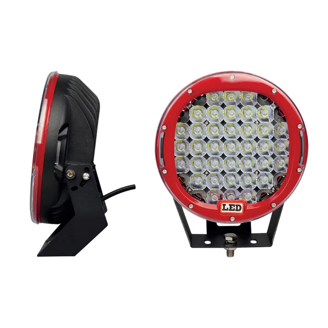 GALAXY WL 9" 185R 60W LED fényszóró offroad lámpa, piros gyűrűvel