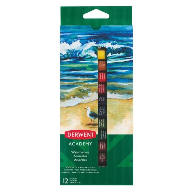 Tempera készlet, 12 darabos, 12 ml, DERWENT 