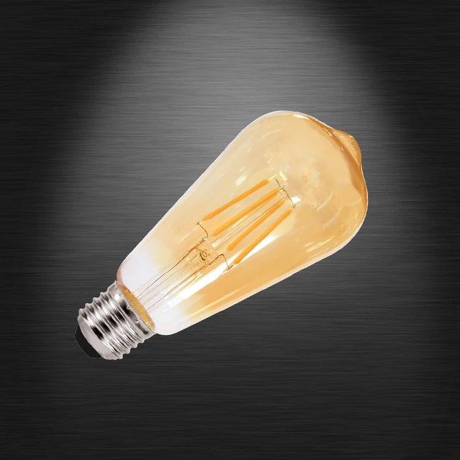 LED FILAMENT ST64 E27 4W 2700K fényforrás füstszínű