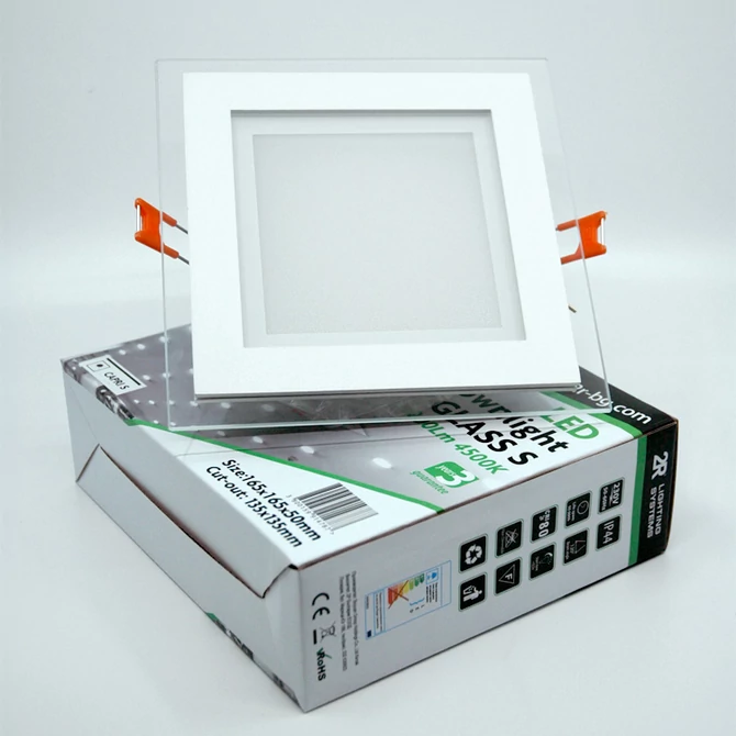 CAPRI GLASS S 18W 4500K szögletes mélysugárzó