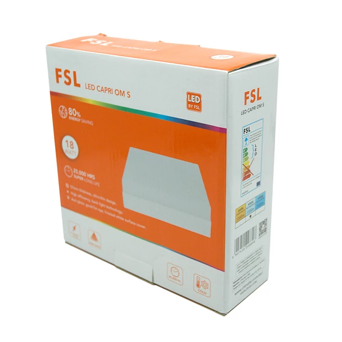 FSL DELUX S106 24W 4000K felületre szerelhető szögletes mélysugárzó