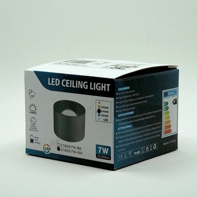 LED FTS R1605 12W felületre szerelhető mélysugárzó kerek fehér