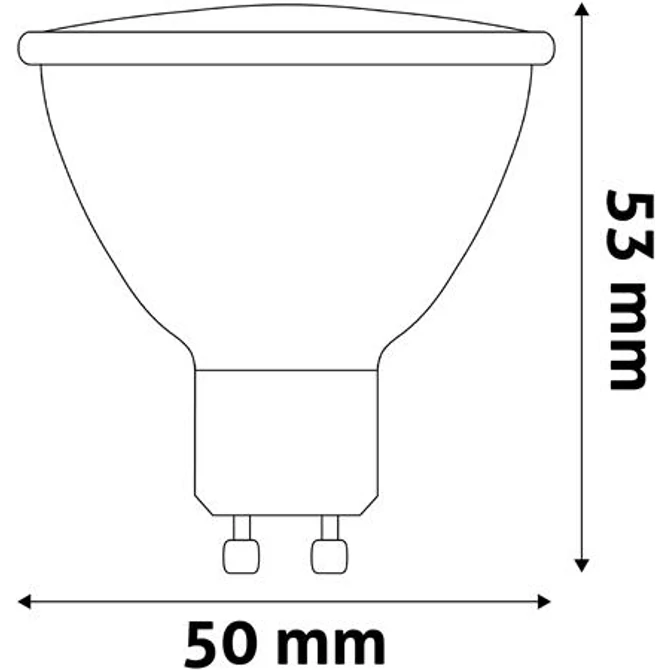 LED izzó, GU10 spot, 4W, 345lm, 3000K, AVIDE