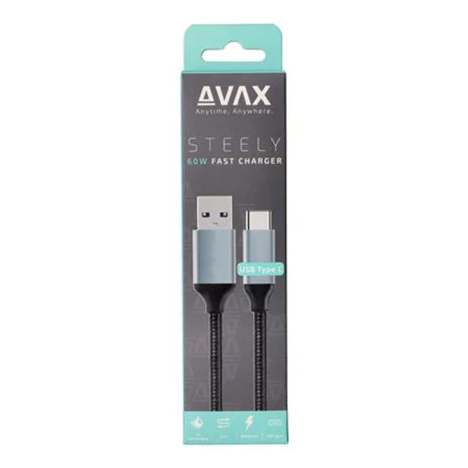 Töltőkábel, USB-A - USB-C, 1,5 m, AVAX 