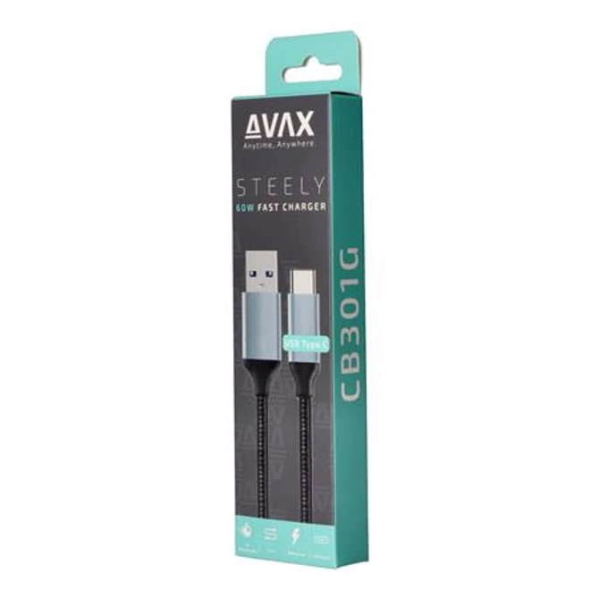 Töltőkábel, USB-A - USB-C, 1,5 m, AVAX 