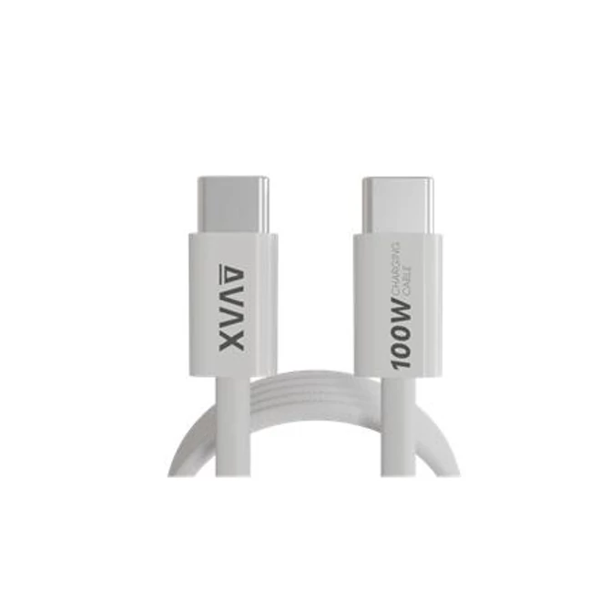 Töltőkábel, USB-C - USB-C, mágneses, 100W, 1 m, AVAX 