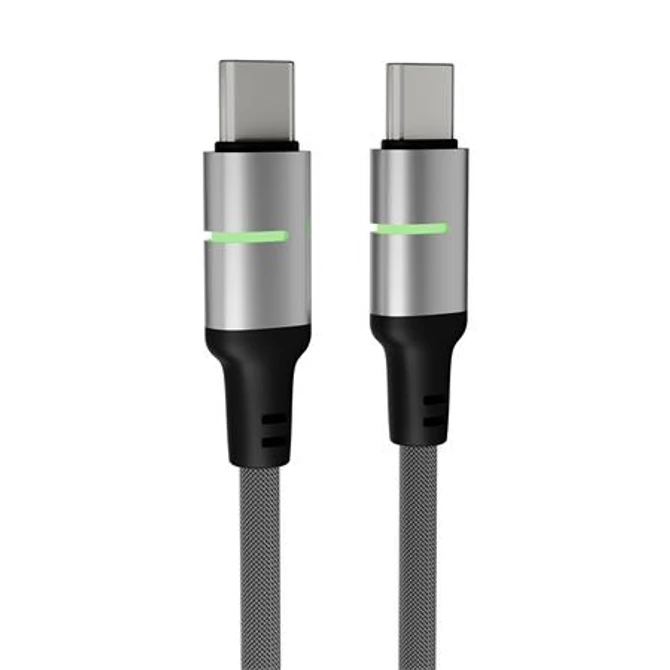 Töltőkábel, USB-C - USB-C, 60W, 1 m, AVAX 