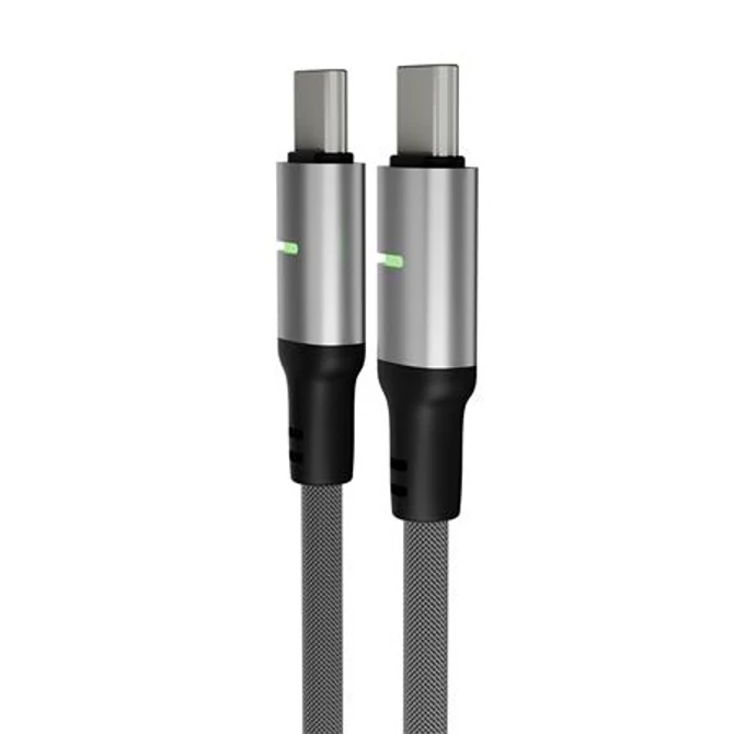 Töltőkábel, USB-C - USB-C, 60W, 2 m, AVAX 