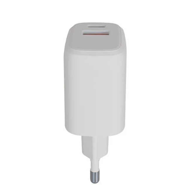 Hálózati töltő, USB-A + USB-C, 12W, AVAX 