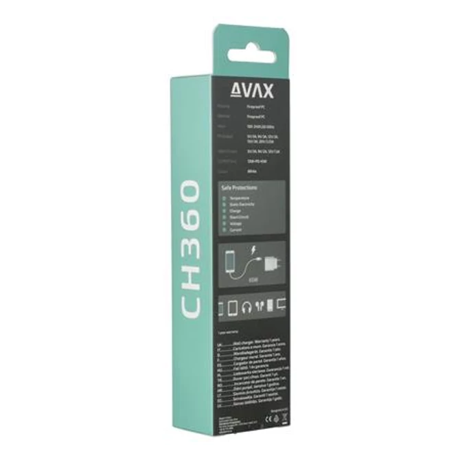Hálózati töltő, GaN, USB-A + USB-C, AVAX 
