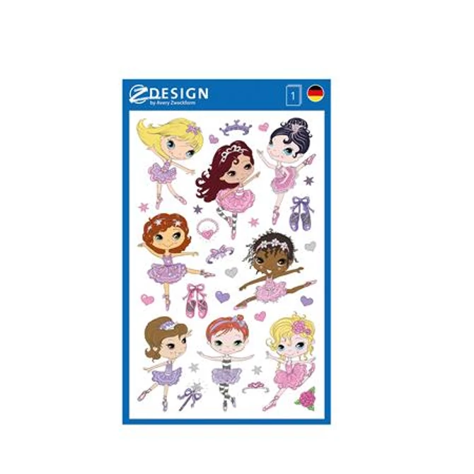 Matrica papír 1ív/csomag Avery balerina