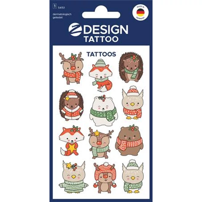 Matrica, tetoválás, 1 ív, 76x120 mm, AVERY ZWECKFORM, 