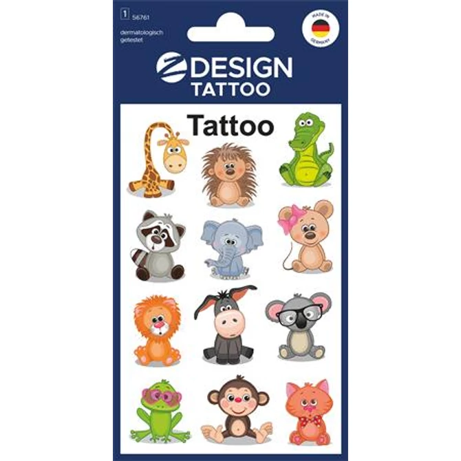 Matrica, tetoválás, 1 ív, 76x120 mm, AVERY ZWECKFORM, 