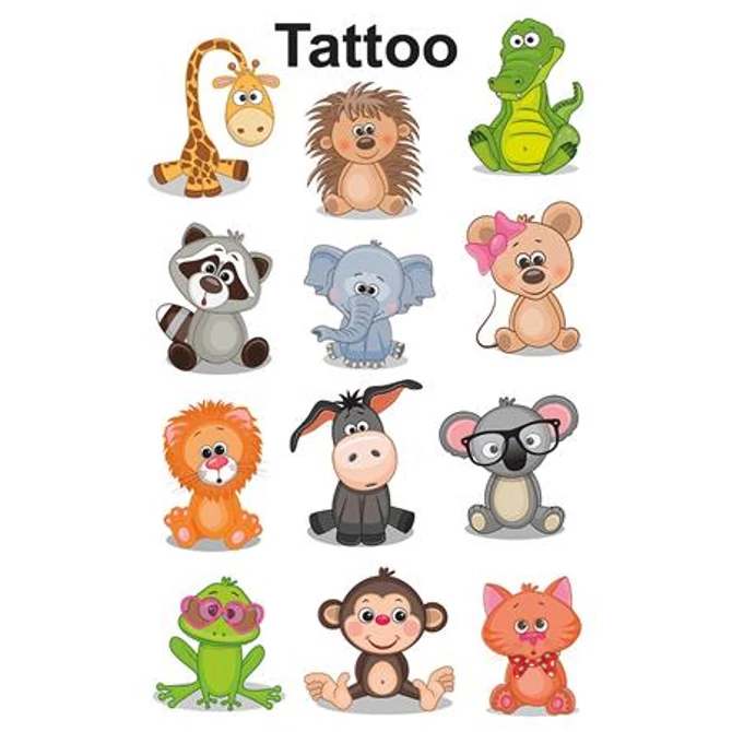 Matrica, tetoválás, 1 ív, 76x120 mm, AVERY ZWECKFORM, 