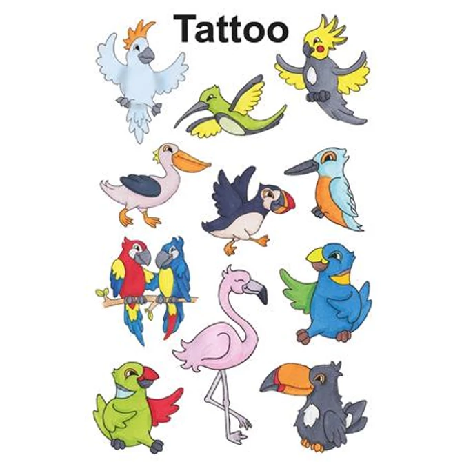 Matrica, tetoválás, 1 ív, 76x120 mm, AVERY ZWECKFORM, 