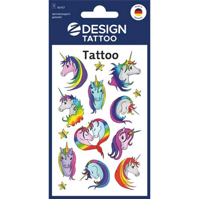 Matrica tetoválás 1ív/csomag Avery unikornisok