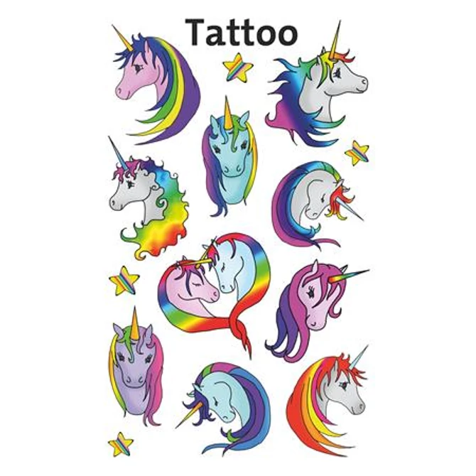 Matrica tetoválás 1ív/csomag Avery unikornisok