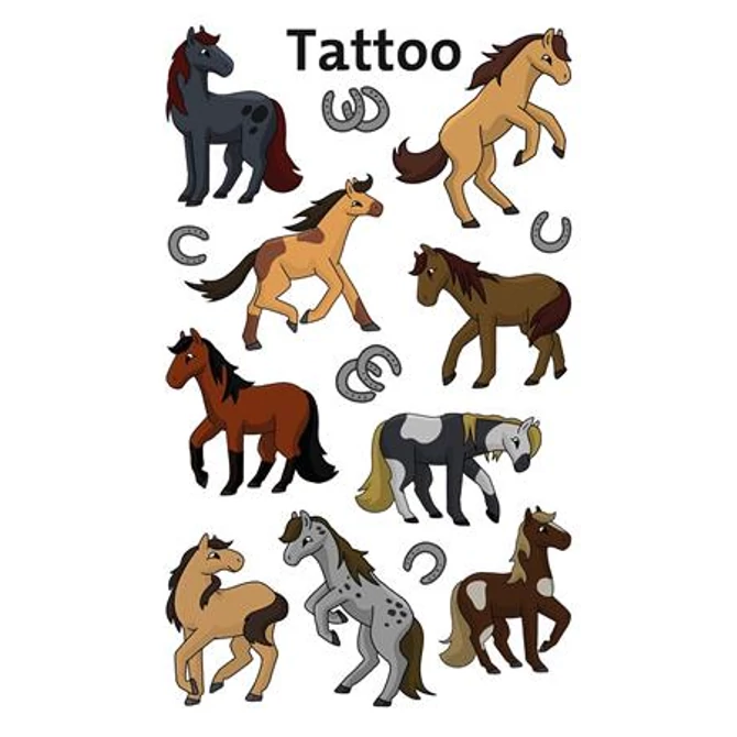 Matrica, tetoválás, 1 ív, 76x120 mm, AVERY ZWECKFORM, 