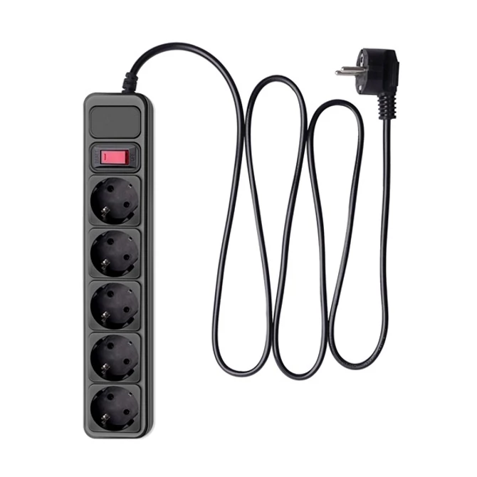 Akyga AK-SP-06B Túlfeszültségvédő Kapcsolóval 5DIN 3m Black