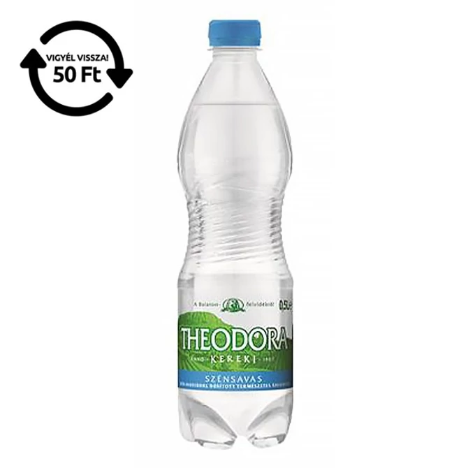 Ásványvíz, szénsavas, THEODORA, 0,5 l, 