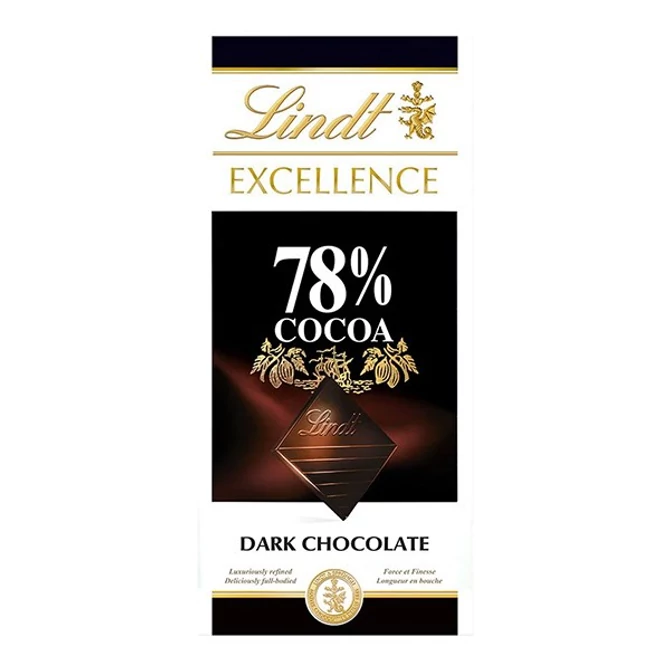 Csokoládé LINDT Excellence 78% Cocoa étcsokoládé 100 g