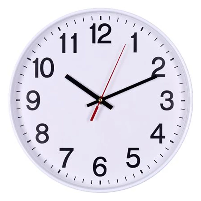 Falióra, 30 cm, OFFICE PRODUCTS, fehér keret