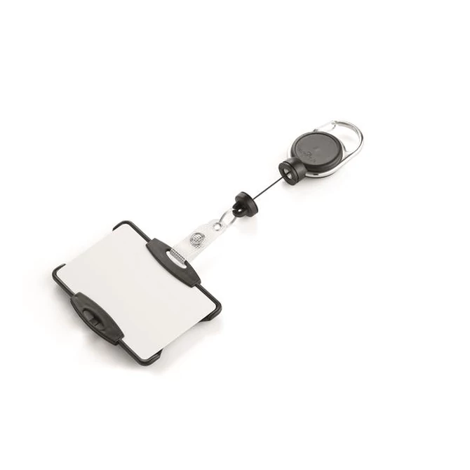 Azonosítókártya-tartó, kihúzható, karabineres, DURABLE 