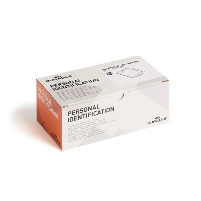 Azonosítókártya-tartó, 2 kártyához, zárt, DURABLE 