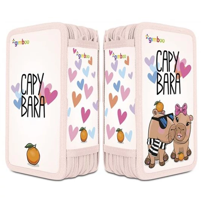 Tolltartó, töltött, 3 emeletes, cipzáras, 