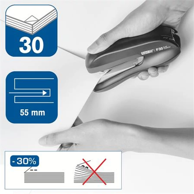 Tűzőgép, 24/6, 26/6, 30 lap, lapos tűzés, RAPID 