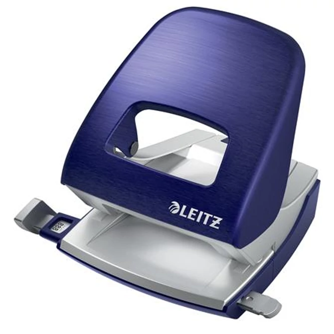 Lyukasztó, kétlyukú, 30 lap, fém, LEITZ 