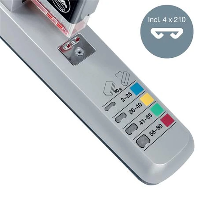 Tűzőgép, nagyteljesítményű, 80 lap, LEITZ 