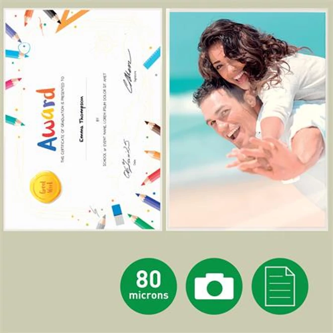 Meleglamináló fólia, 80mikron, A3, fényes, UDT technológiával, LEITZ 