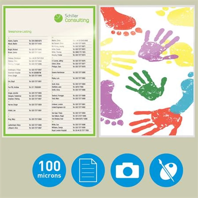 Meleglamináló fólia, 100mikron, A3, fényes, UDT technológiával, LEITZ 