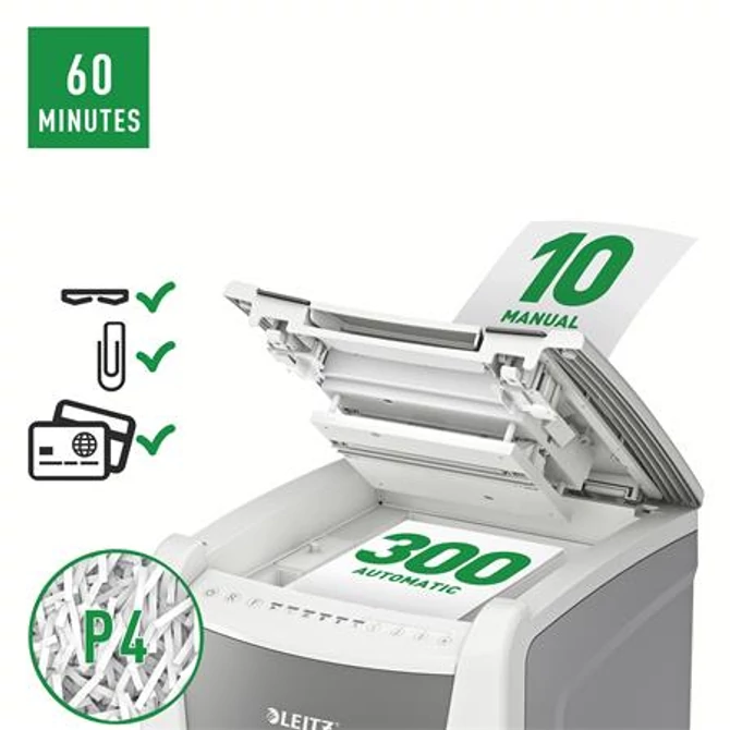 Iratmegsemmisítő, konfetti, 300 lap, LEITZ 