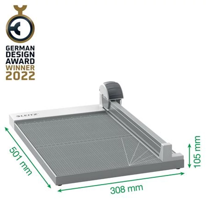 Vágógép, görgős, A4+, 15 lap, LEITZ 