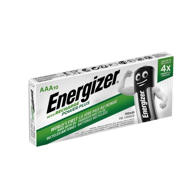 Tölthető elem, AAA mikro, 10x700 mAh, előtöltött, ENERGIZER 
