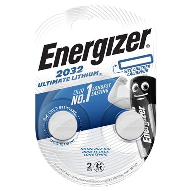 Gombelem, lítium, CR2032, 2 db, ENERGIZER 