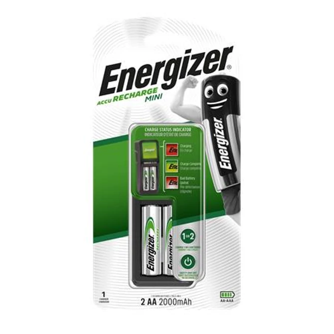 Elemtöltő, AA ceruza/AAA mikro, 2x2000mAh, ENERGIZER 