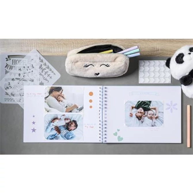 Kreatív scrapbook készlet, EXACOMPTA, pasztell sárga