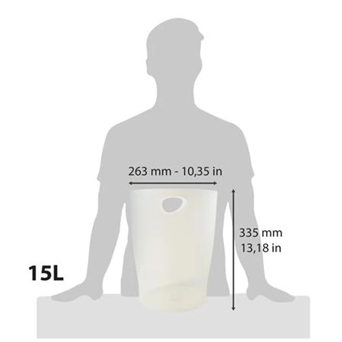 Papírkosár, 15 l, PP, EXACOMPTA 