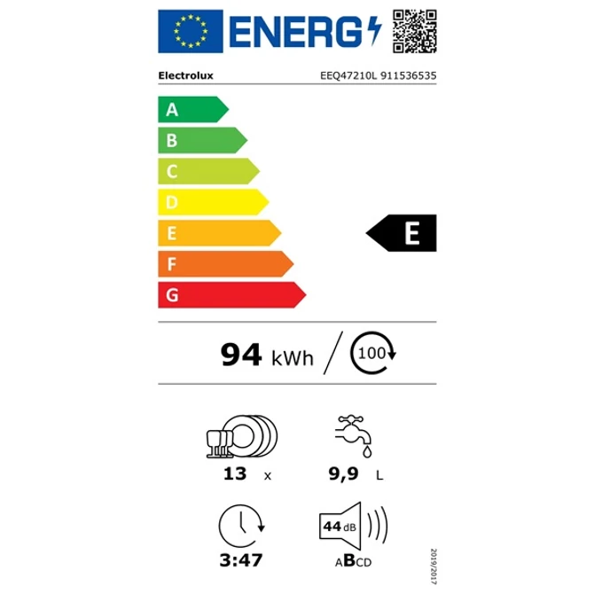 Electrolux EEQ47210L beépíthető mosogatógép