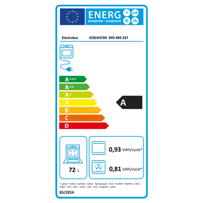 Electrolux SteamBake EOD3H70X beépíthető sütő