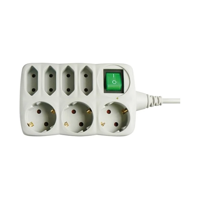 Emos PS1721 3+4 aljzat 1,5méter 1mm2 kapcsolós fehér elosztó