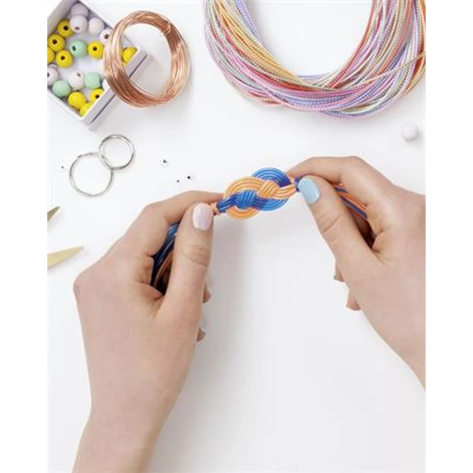 Kreatív fonal, 100 cm, 100 db, FOLIA, „Basic Mix”, vegyes színek